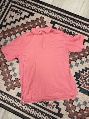 Peter Millar Men's Pink Short-Sleeve Polo